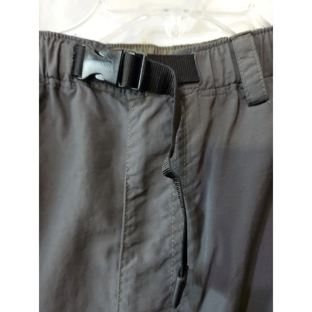 Rei Co-op Pants Mens L Green Cargo Pockets Convertible Hiking 32Wx29L Zip Off